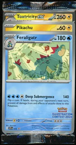 Cartes Pokemon Feraligatr Pikachu Toxtricity scellees 213 214 215 Promo SV FR/US - Image 1