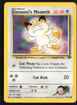 Pokemon TCG | Giovanni's Meowth 74/132 | Common | Gym Challenge | Near Mint - Image 2