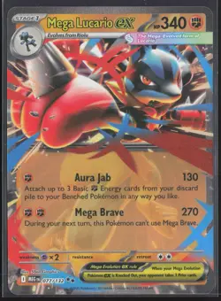 Pokemon TCG | Mega Lucario ex 077/132 | Double Rare | Mega Evolution | Near Mint - Image 2