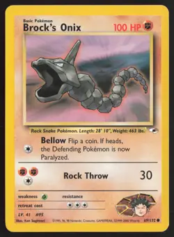 Pokemon TCG | Brock's Onix 69/132 | Common | Gym Heroes | Near Mint - Image 2