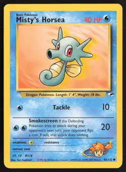 Pokemon TCG | Misty's Horsea 86/132 | Common | Gym Heroes | Lightly Played - Image 2