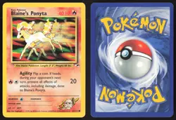 Pokemon TCG | Blaine's Ponyta 63/132 | Common | Gym Heroes | Lightly Played - Image 1