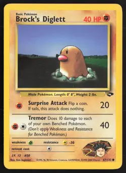 Pokemon TCG | Brock's Diglett 67/132 | Common | Gym Challenge | Lightly Played - Image 2