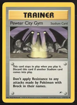 Pokemon TCG | Pewter City Gym 115/132 | Uncommon | Gym Heroes | Lightly Played - Image 2
