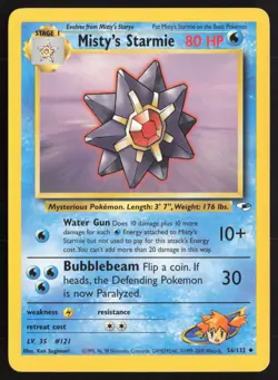 Pokemon TCG | Misty's Starmie 56/132 | Uncommon | Gym Heroes | Lightly Played - Image 2