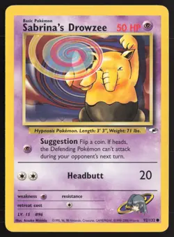 Pokemon TCG | Sabrina's Drowzee 92/132 | Common | Gym Heroes | Lightly Played - Image 2