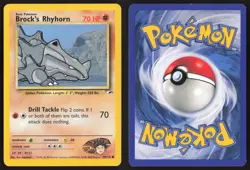 Pokemon TCG | Brock's Rhyhorn 70/132 | Common | Gym Heroes | Lightly Played - Image 1