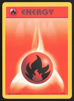 Pokemon TCG | Fire Energy 98/102 | Base Set | Lightly Played - Image 2