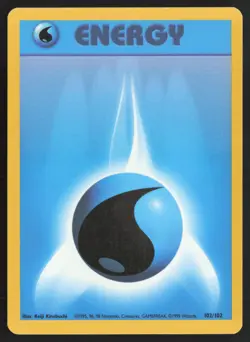 Pokemon TCG | Water Energy 102/102 | Base Set | Lightly Played - Image 2