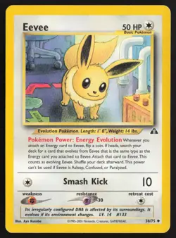 Pokemon TCG | Eevee 38/75 | Uncommon | Neo Discovery | Lightly Played - Image 2