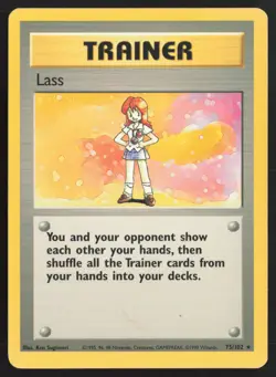 Pokemon TCG | Lass 75/102 | Rare | Base Set | Lightly Played - Image 2
