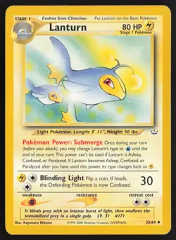 Pokemon TCG | Lanturn 32/64 | Uncommon | Neo Revelation | Lightly Played - Image 2