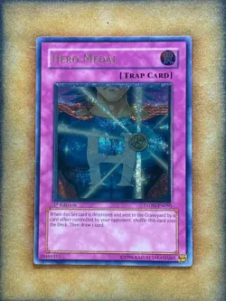 Yugioh Hero Medal STON-EN050 Ultimate Rare 1st Ed NM - Image 1
