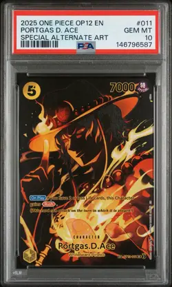 One Piece D.Ace Legacy of the Master OP12 ST13-011 SR SP PSA 10 - Image 1