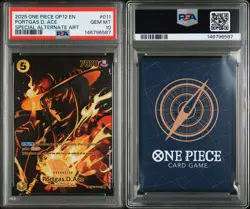 One Piece D.Ace Legacy of the Master OP12 ST13-011 SR SP PSA 10 - Image 3