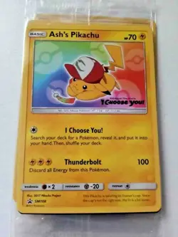 Pokemon Card/Tarjeta Ash's Pikachu Card BLACKSTAR PROMO from Movie: I CHOOSE YOU - Image 1