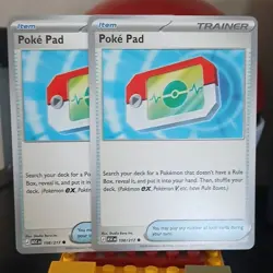 Pokemon ascended heroes regular Trainer Item card lot of 2 – Poke Pad - Image 1