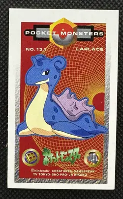 Lapras 131 Pokemon Kaku Menko Card Japanese Amada Nintendo Japan - Image 1