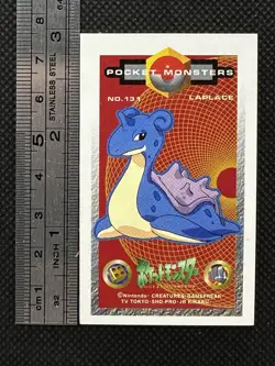 Lapras 131 Pokemon Kaku Menko Card Japanese Amada Nintendo Japan - Image 2