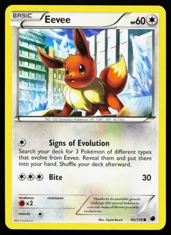 Eevee 90/116 Common Plasma Freeze Pokemon Card - Image 1