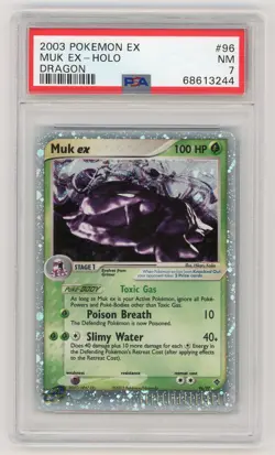 Pokemon Card Muk EX 96/97 Holo EX Dragon 2003 PSA 7 NM - Image 1