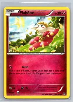 Flabebe 101/162 XY BREAKthrough Pokemon Card Fairy Type Basic Wish Search TCG - Image 1