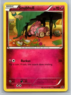 Snubbull 68/124 XY Fates Collide Pokemon Card Fairy Type Basic Ruckus TCG - Image 1
