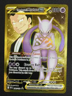 Team Rocket's Mewtwo ex - 240/182 Hyper Rare SV10: Destined Rivals Pokemon - Image 1