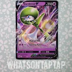 Pokemon Card Gardevoir V 016/073 Ultra Rare Sword Shield Champions Path LP - Image 1