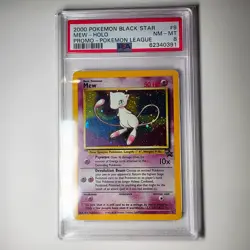 2000 Pokemon Black Star Promo MEW Holo #9 Promo Pokemon League NM-MT PSA 8 - Image 1