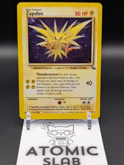 Pokemon TCG Zapdos 15/62 Fossil Holo Rare WOTC Vintage Legendary Bird (MP) - Image 1