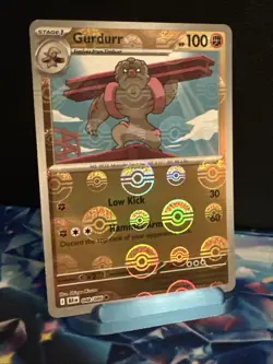 Gurdurr (Poke Ball Pattern) 048/086 Sv: Black Bolt Holo Near Mint Pokemon TCG - Image 1