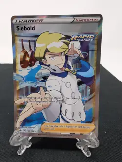 Pokemon Chilling Reign - Siebold - Full Art Trainer NM+/MINT - 198/198 - Image 1