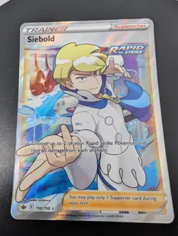 Pokemon Chilling Reign - Siebold - Full Art Trainer NM+/MINT - 198/198 - Image 4