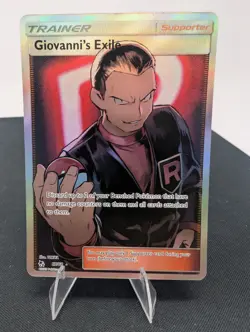 Pokemon TCG Giovanni's Exile (Full Art) Ultra Rare Hidden Fates 67/68 - Image 1