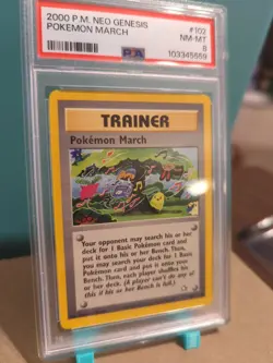 2000 Pokemon NEO GENESIS POKEMON MARCH #102 PSA 8 Near Mint Low Pop - Image 5