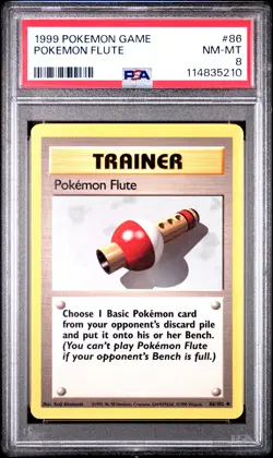 1999 POKEMON BASE SET UNLIMITED #86 POKEMON FLUTE PSA 8 - Image 1
