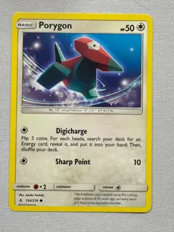 Porygon 154/214 Common Unbroken Bonds Pokemon Lightly Played - Image 1