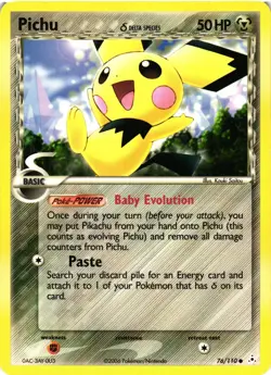 Pokemon TCG Pichu (Delta Species) 76/110 Holon Phantoms Regular LP - Image 1