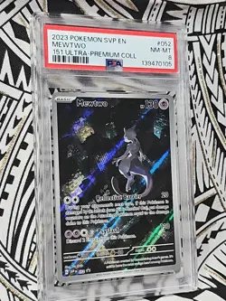 Mewtwo PSA 8 NM-MT 2023 Pokemon 151 Ultra-Premium Coll. Promo 052 Holo (105) - Image 2