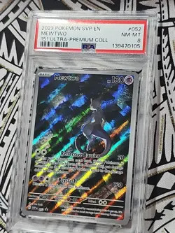 Mewtwo PSA 8 NM-MT 2023 Pokemon 151 Ultra-Premium Coll. Promo 052 Holo (105) - Image 3