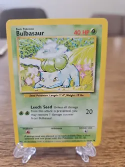 Pokemon TCG Base Set Bulbasaur Original 1999 MP - Image 1