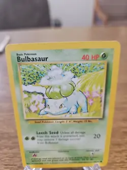 Pokemon TCG Base Set Bulbasaur Original 1999 MP - Image 2