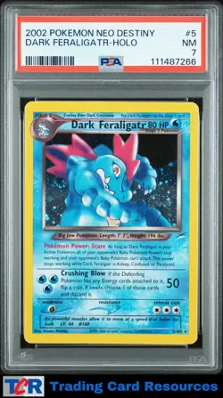 2002 Pokemon Neo Destiny #5/105 Dark Feraligatr Holo PSA 7 NM - Image 1