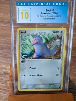 2006 Pokemon EX Dragon Frontiers Seel Reverse Holo #62 CGC Pristine 10 - Image 1