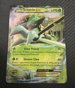 2015 Pokemon Ancient Origins Sceptile EX No.7 Lightly Played - Image 1