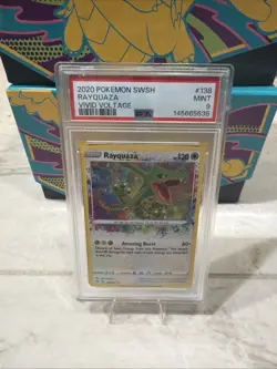 2020 Pokemon SWSH Vivid Voltage #138 - PSA MINT 9 - Amazing Rare - RAYQUAZA - Image 1