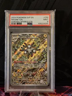 Pokemon TCG Magneton SVP 159 Black Star Promo Surging Sparks PSA 9 - Image 1