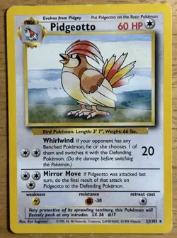 Pokemon Pidgeotto 22/102 Rare Base Set - Image 1