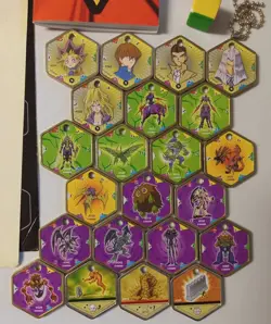 Yu-Gi-Oh! Hexors Lot of 22 Tiles + Rulebook, Mat, and Starter Set Pieces - Image 2